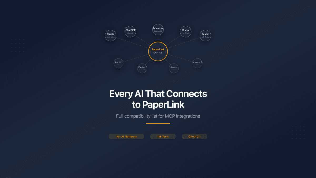 Every AI That Connects to PaperLink - Full Compatibility List