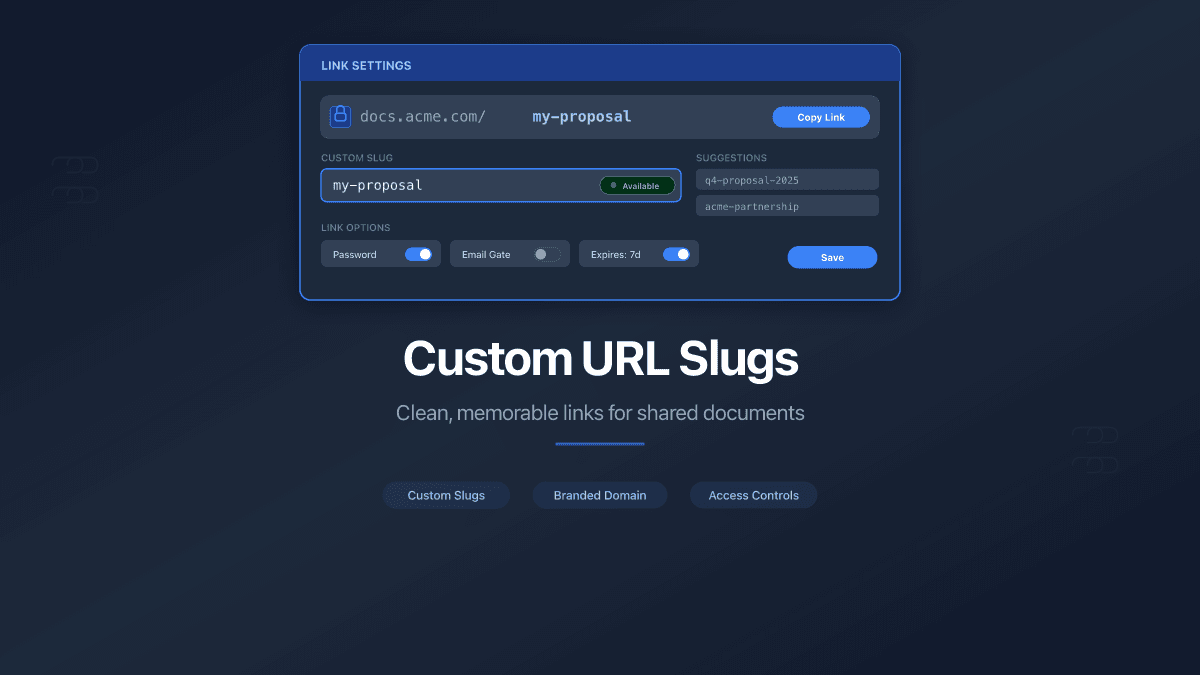 Custom URL Slugs for Shared Links