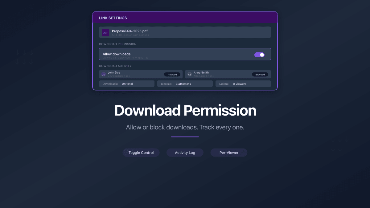Control Who Can Download Your Shared Documents