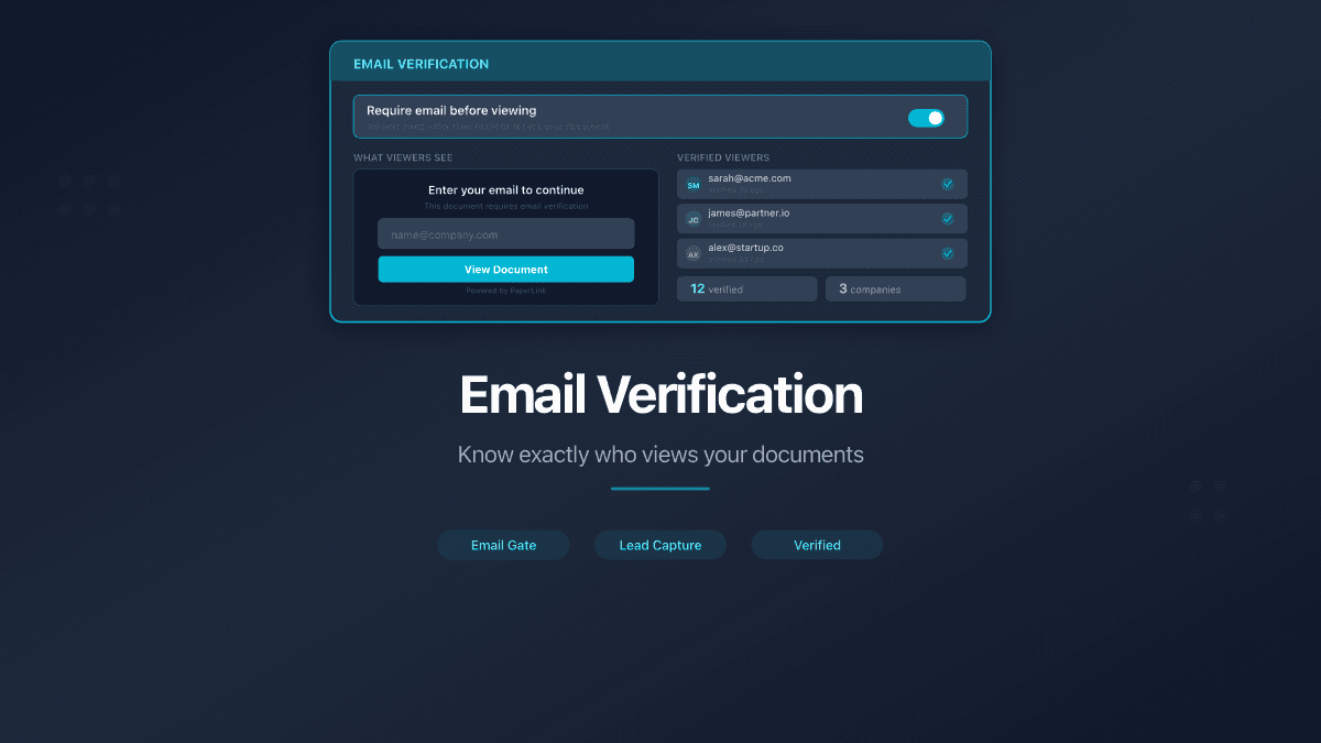 Require Email Before Viewing Shared Documents