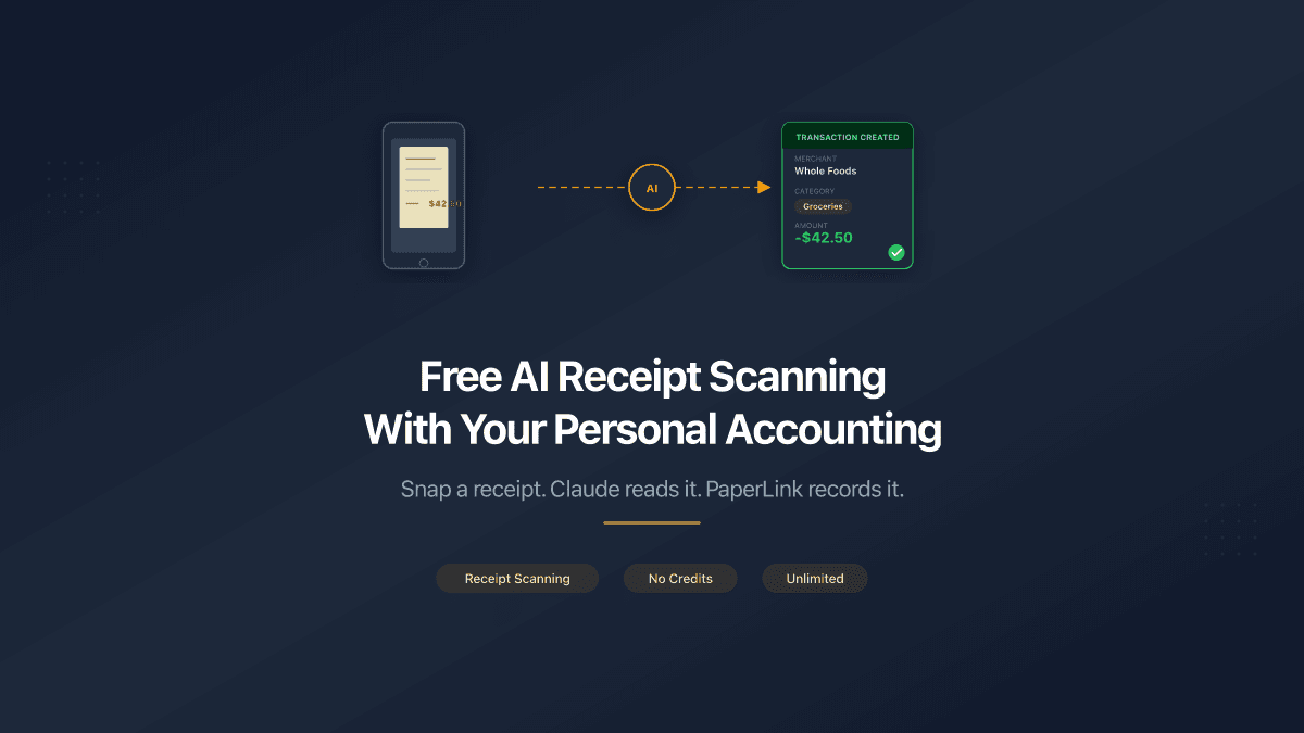 Free AI Receipt Scanning With Your Personal Accounting