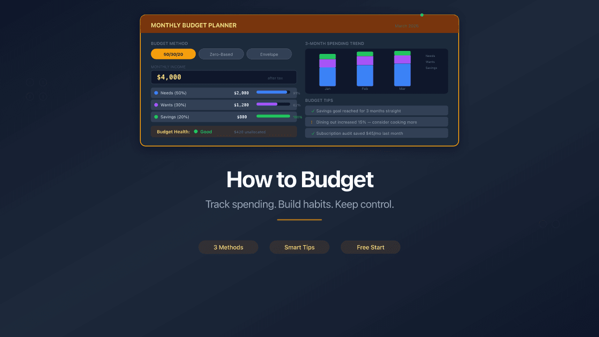 How to Budget - A Complete Beginner's Guide