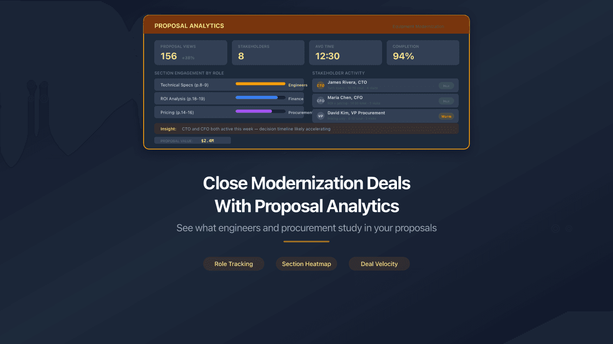 How an Equipment Service Company Can Close a Modernization Deal Using Proposal Analytics
