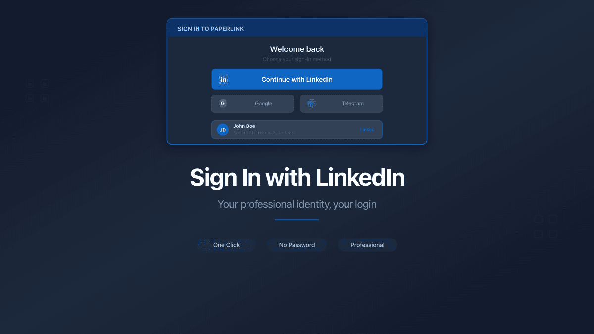 Sign In with LinkedIn