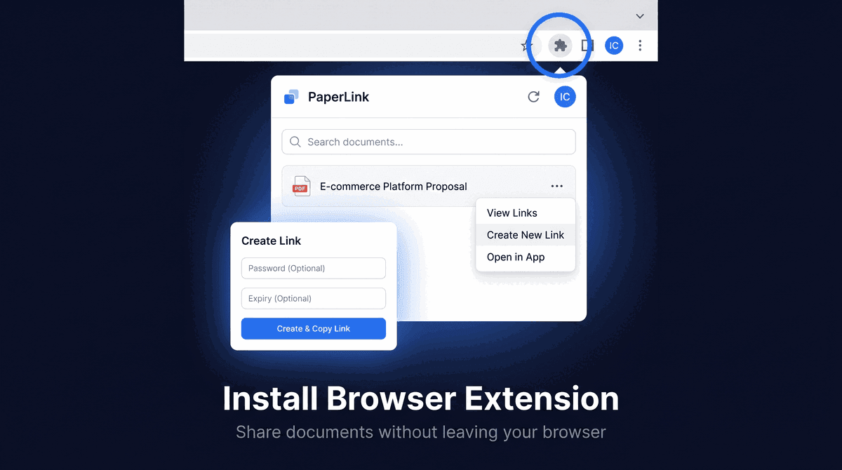 PaperLink Chrome Extension: Share Documents from Any Tab