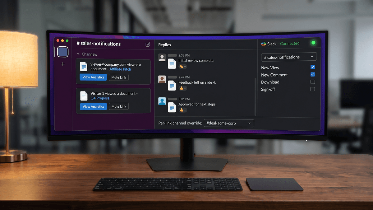 Real-Time Slack Alerts When Someone Views Your Document