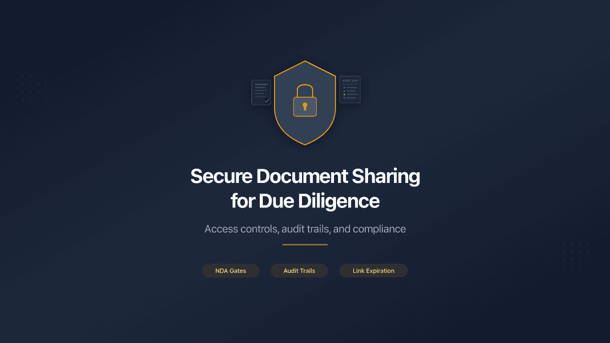 Secure Document Sharing for Due Diligence