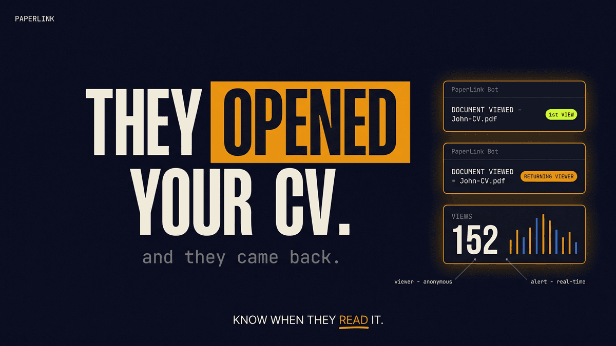 Share Your Resume as a Link - Know When a Recruiter Opens It