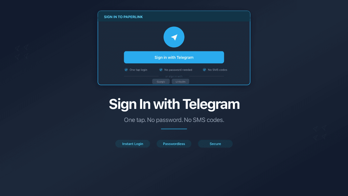 Sign In with Telegram
