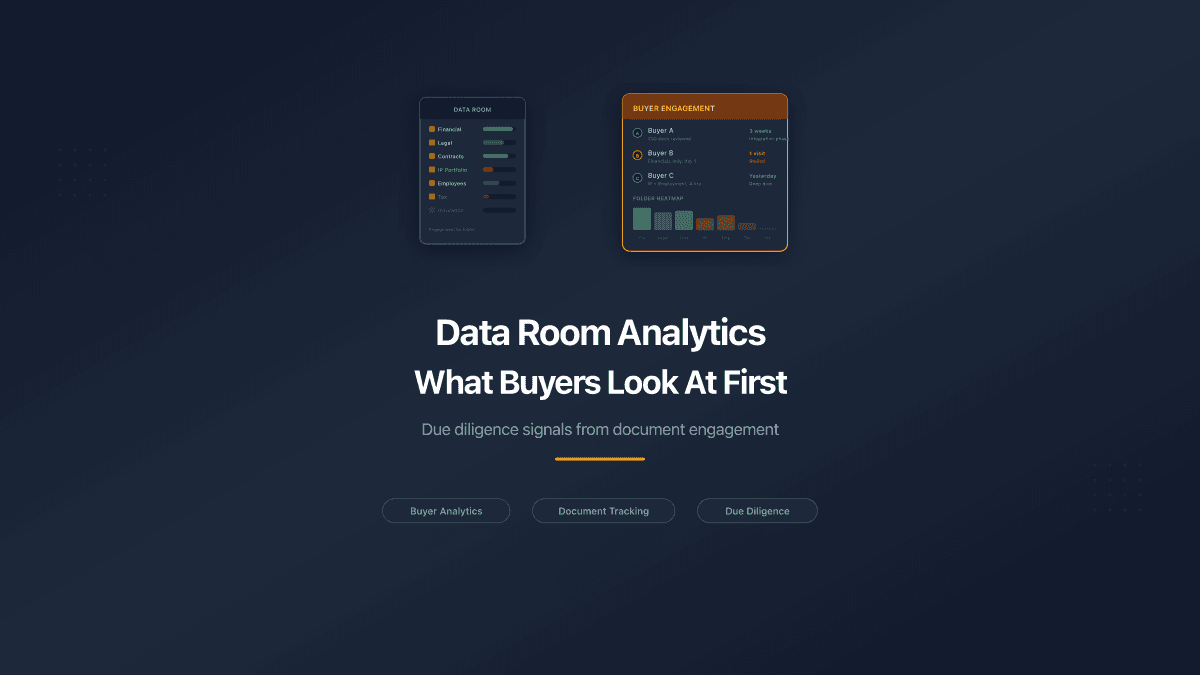Data Room Analytics: What Buyers Look At First in Due Diligence