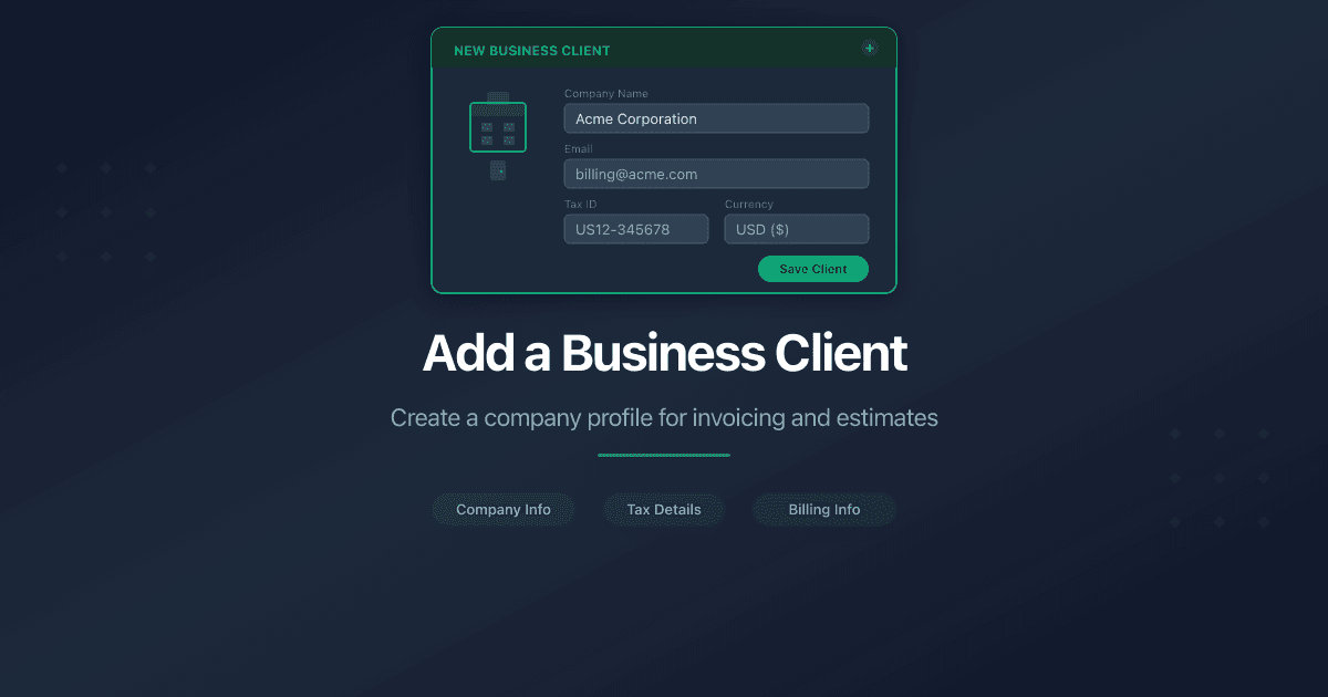 Add a Business Client