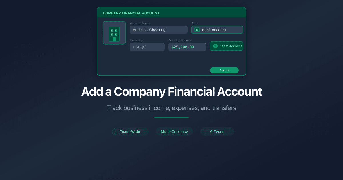 Add a Company Financial Account