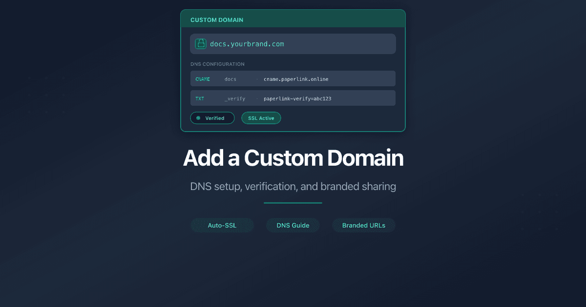 Add a Custom Domain