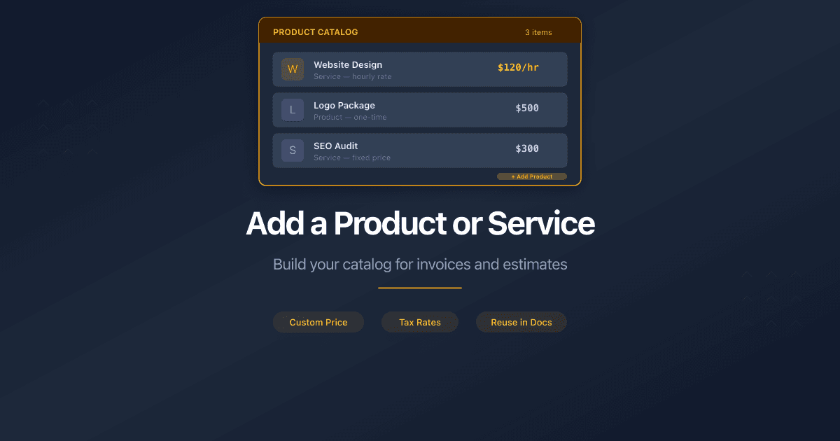 Add a Product or Service