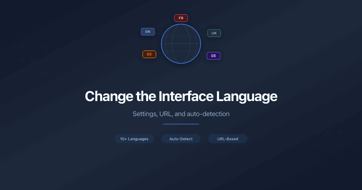 Change the Interface Language