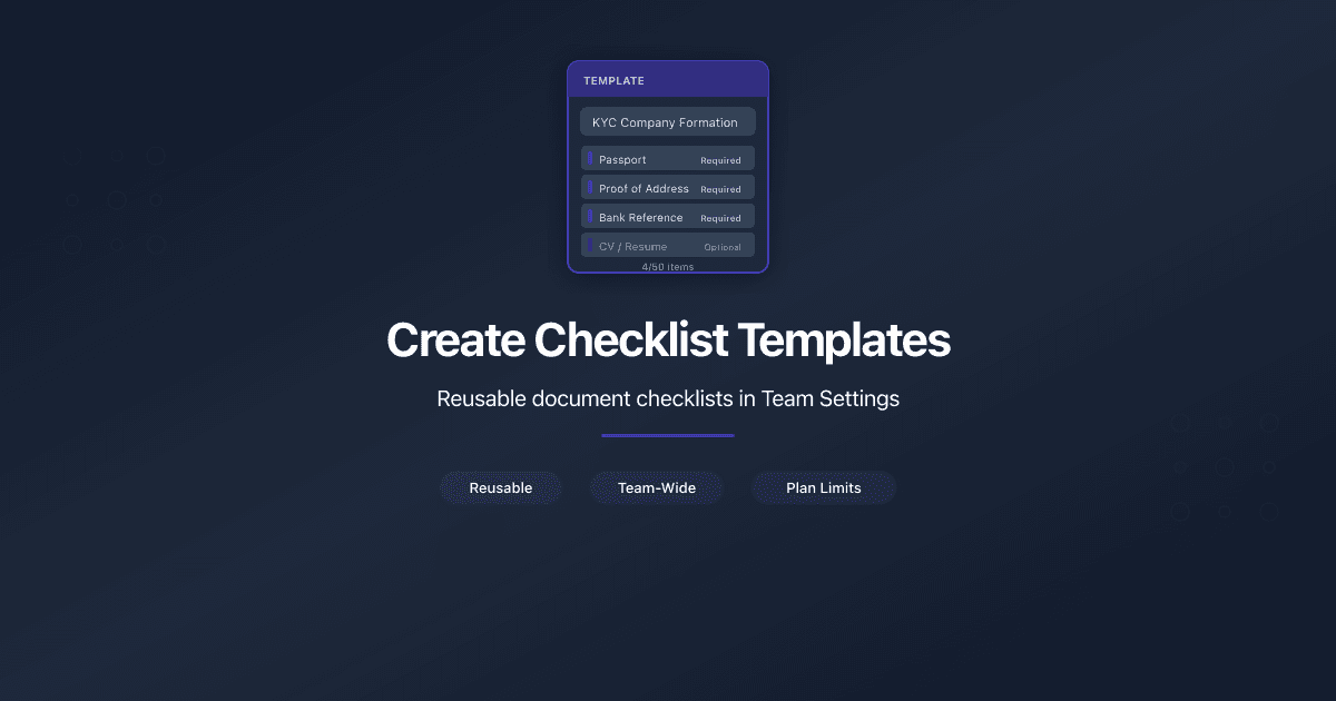 Create Checklist Templates