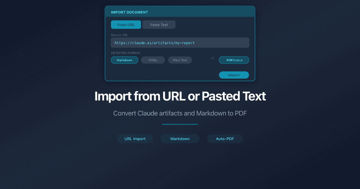 Import a File from URL or Pasted Text