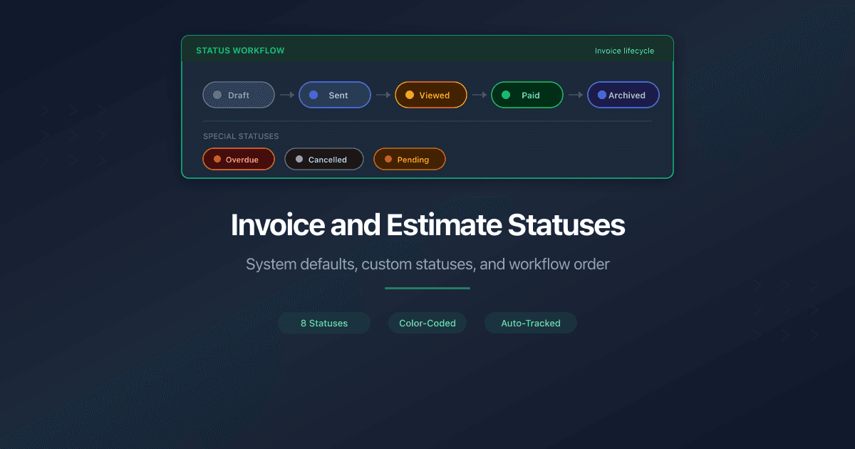 Manage Invoice and Estimate Statuses