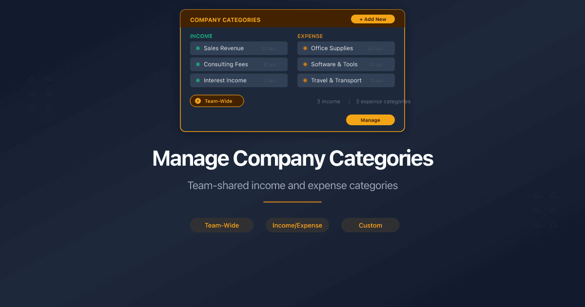 Manage Company Categories