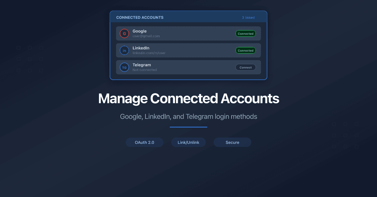 Manage Connected Accounts