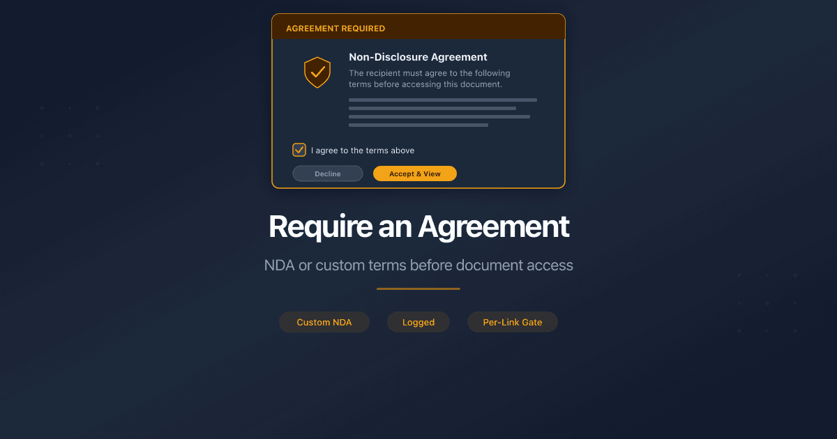 Require an Agreement Before Viewing