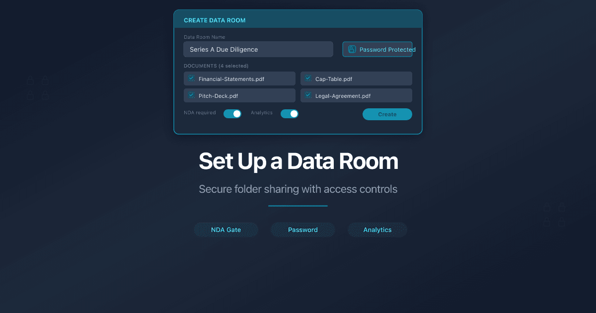 Set Up a Data Room