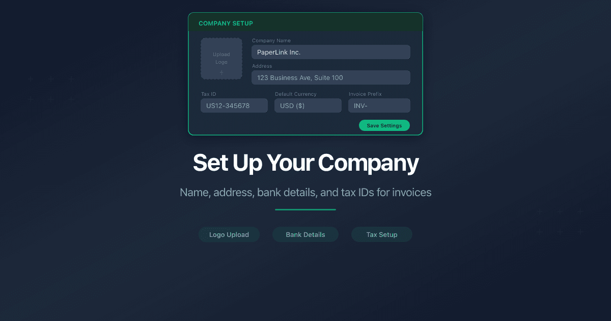 Set Up Your Company