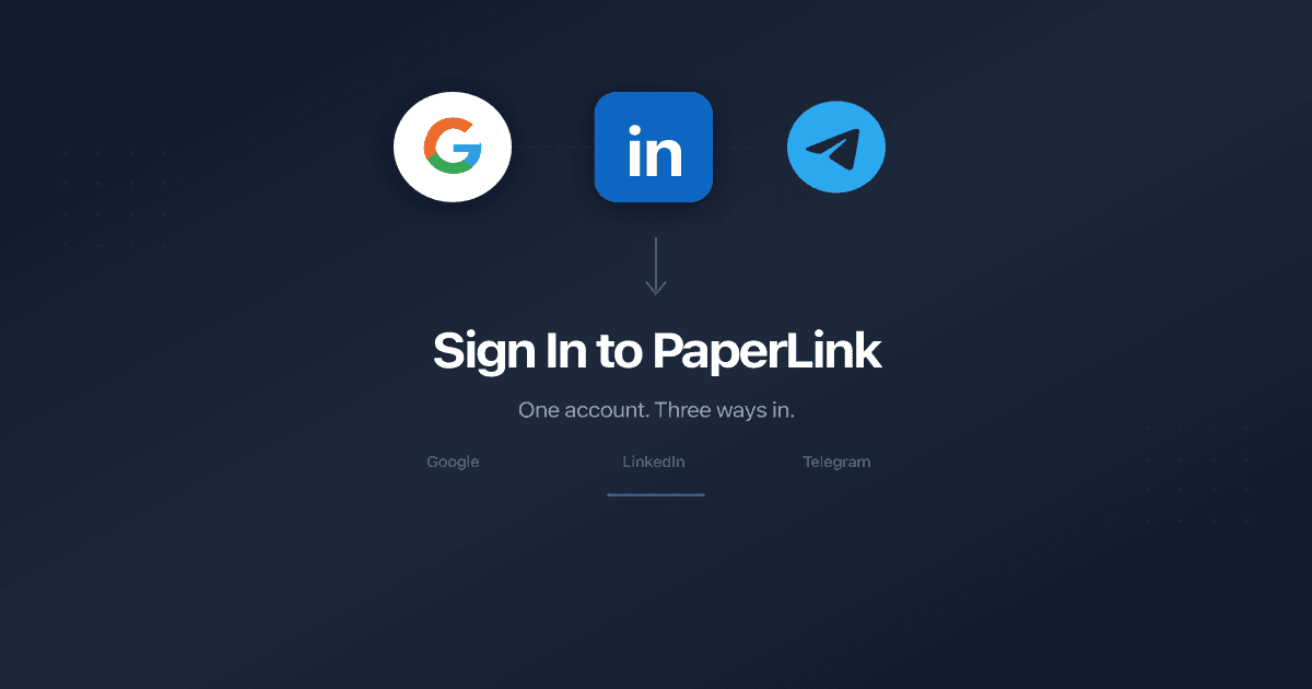 Sign In to PaperLink