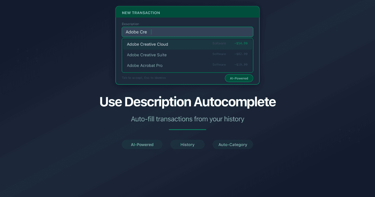 Use Description Autocomplete